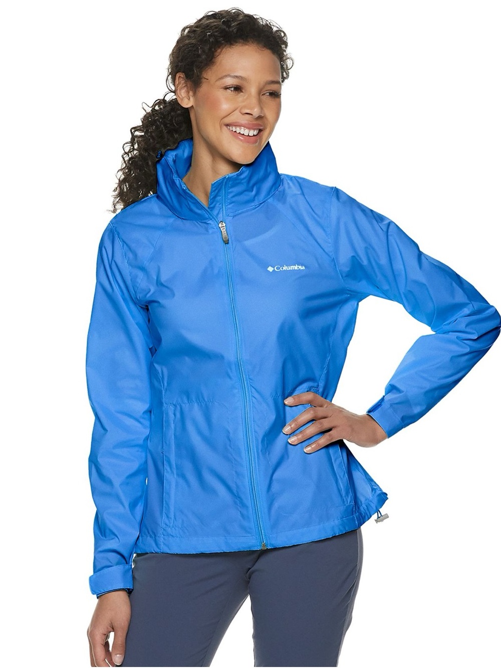 Columbia Women's Switchback jacket in Harbor Blue Packable Utility Jacket